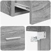 Bathroom Furniture Set Grey Sonoma Engineered Wood