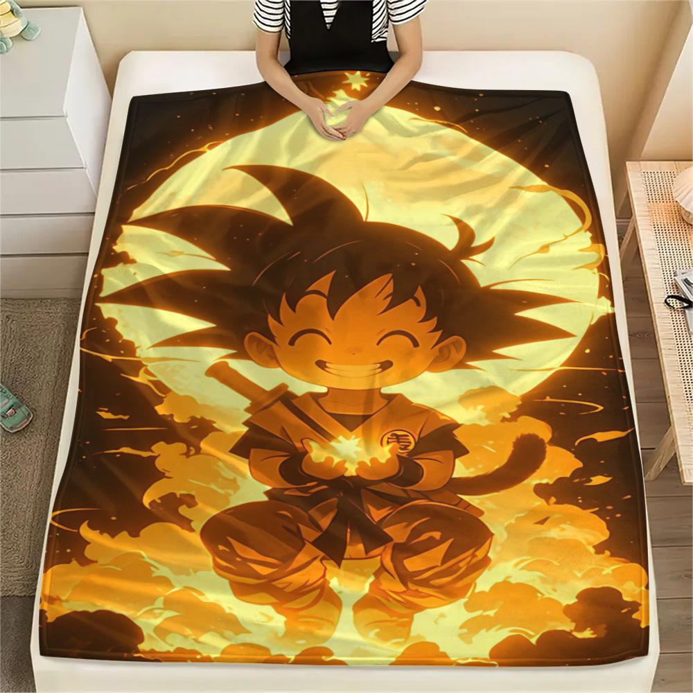 

Goku Soft Touch Printed Blanket, Flannel Blanket Perfect for Bedrooms, Sofas, Chairs, Picnics & Travel Days.-TING 75x90cm