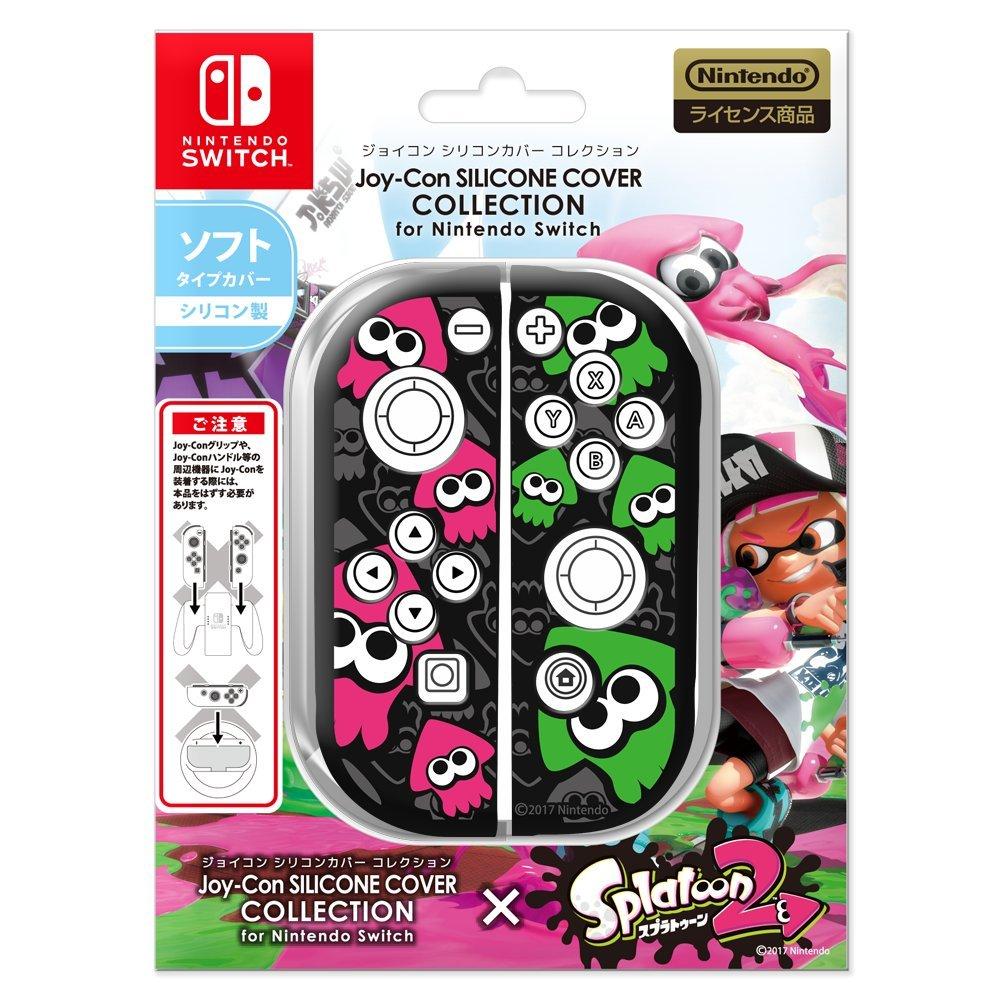 Silicone Cover Collection for Nintendo Switch Officially Licensed Nintendo Product Joy-Con (Splatoon 2) Type-B [Cover Color Black]