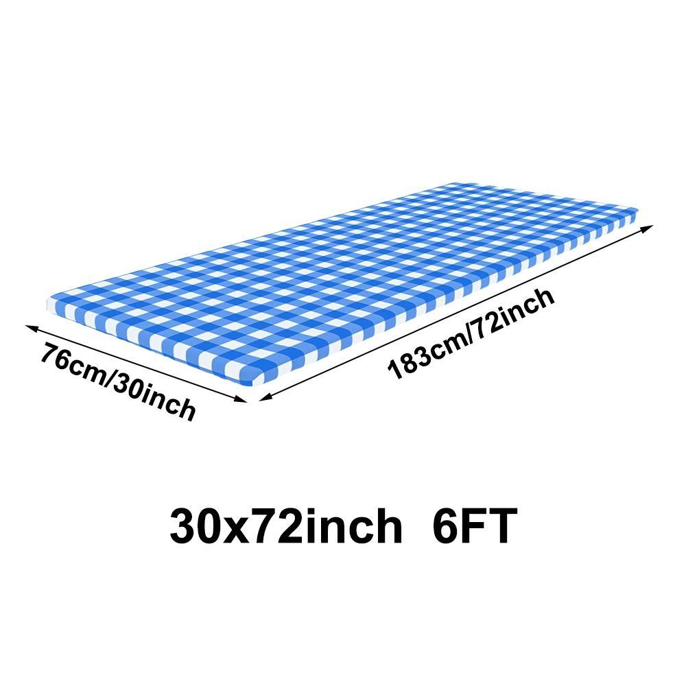 New 30x72inch Spandex Tablecloth 6FT Rectangle Oil-Proof Fitted Table Cover Waterproof Table Protector Dining Tables