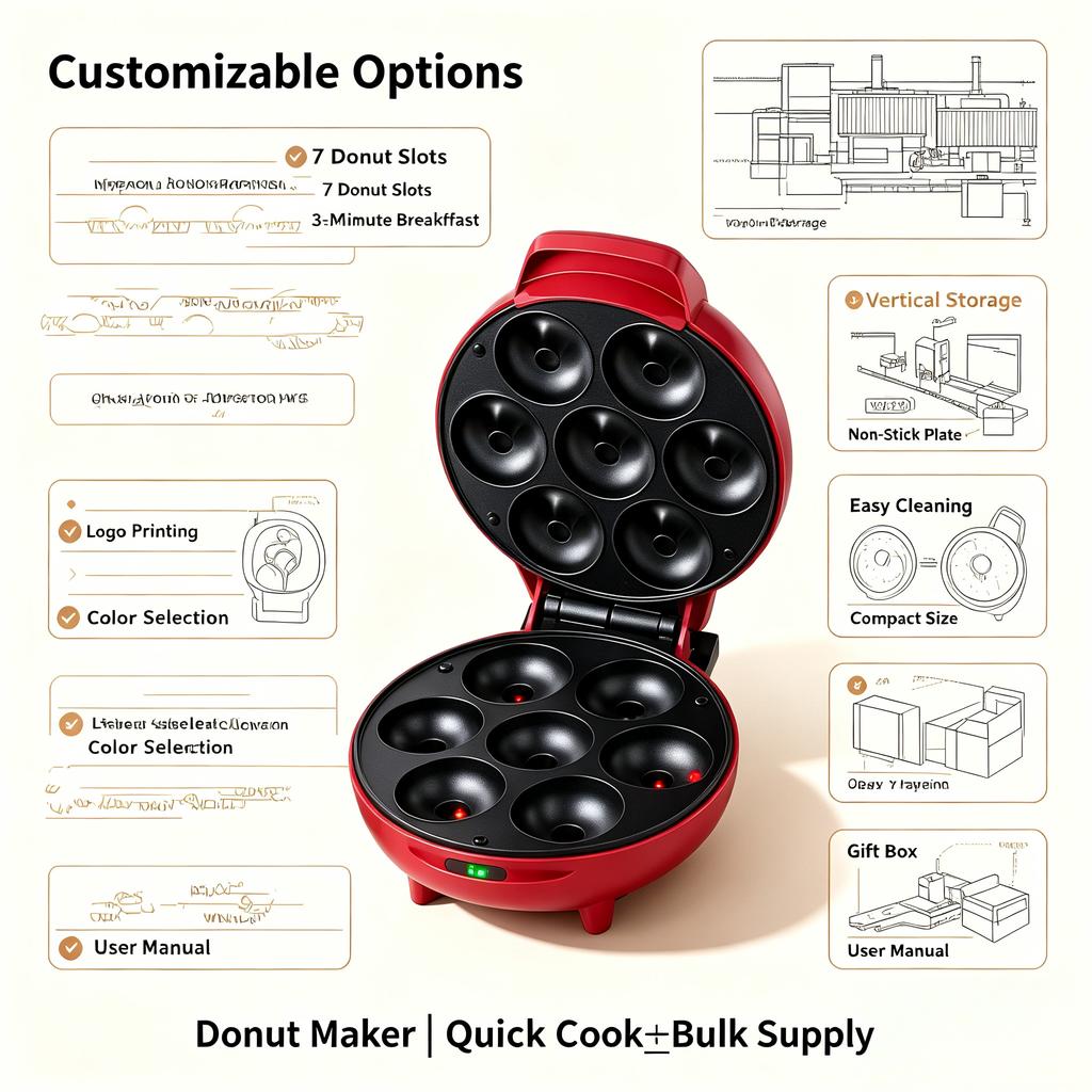 Mini Electric Waffle Maker Sandwich Maker 6-in-1 Detachable Stainless Steel Non-Stick Baking Household Breakfast Appliance