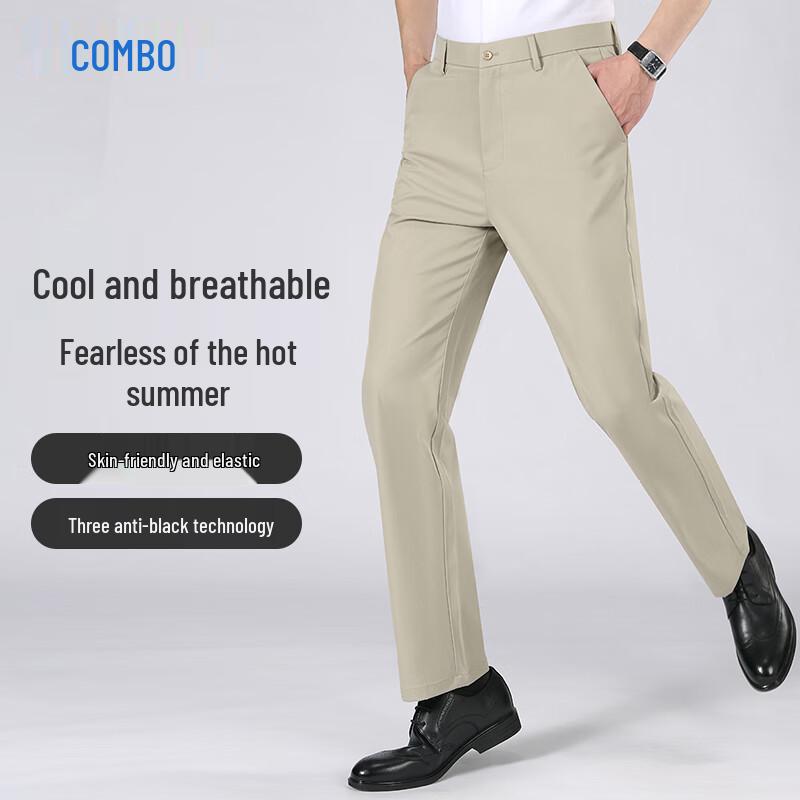 

Kangbo Men s Cooling Straight-Fit Dress Pants 40