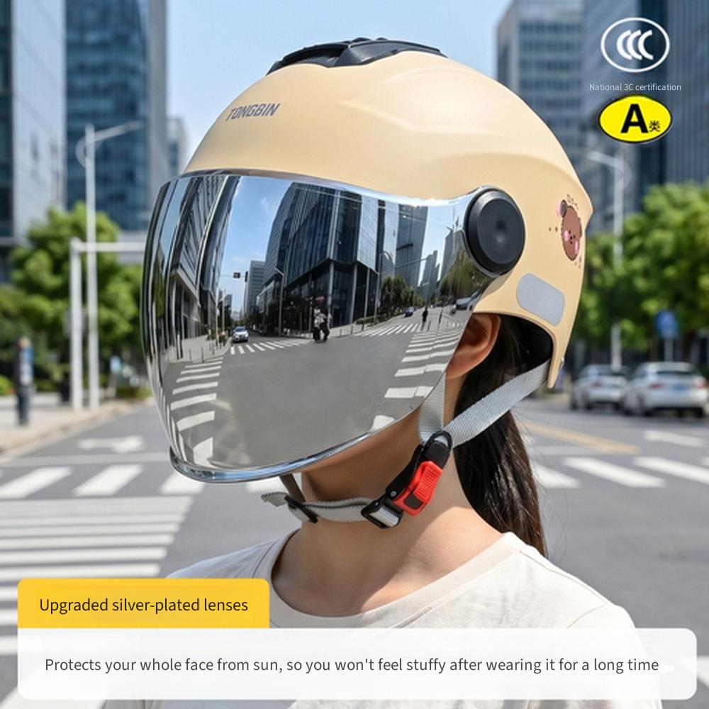 3C‑Certified Women Electric Scooter Helmet, 2026 New Summer Full‑Face Safety Helmet, UV‑Protection Sun‑Shock Protective Helmet for Ladies