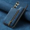 For Samsung Galaxy A56 5G Case with Zipper Card Holder Retro Leather TPU Phone Cover