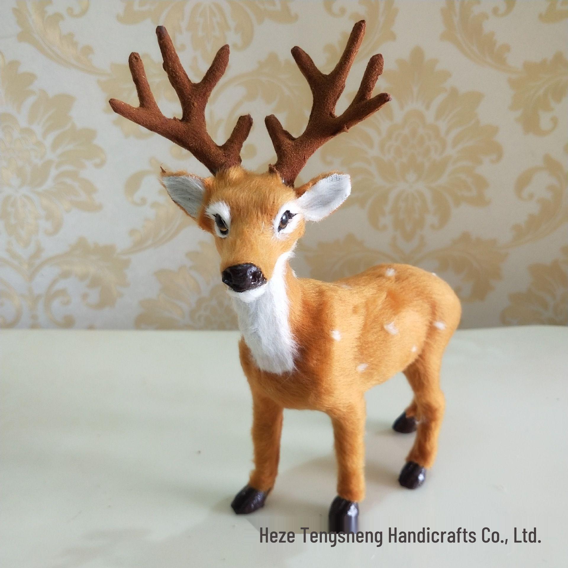 

Креативные рождественские украшения в виде оленей: Сливовые фигурки пары оленей и северных оленей для праздничных украшений 9cm