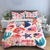 Ocean Theme Decorative Set Soft Comfortable Duvet Cover Bedding Set Included 1*Duvet Cover & 2*Pillowcases, Gift