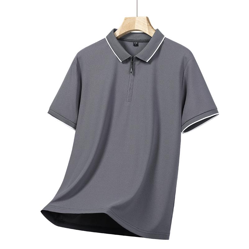 Summer Casual Polo Shirt Men's Business Versatile Men's Style Summer Casual Loose Collared Short Sleeved T-shirt