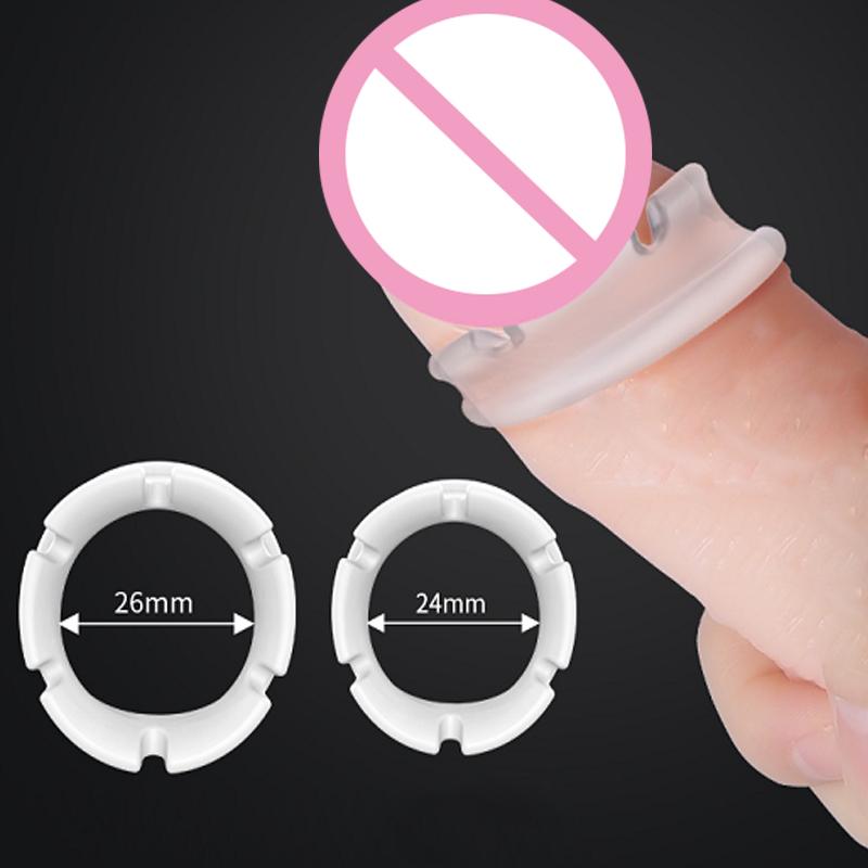 2 Stück Cockring Penis Bondage Massage Sleeve Lock Sperma Cockring Sexspielzeug für Männer Sex Produkte Extender Sleeve