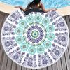 Mikrofaser Marmor Abstraktes Muster Strandtuch Rund Groß Aquarell Treibsand Yoga Handtuch Mit Quaste Strandmatte Decke Abdeckung