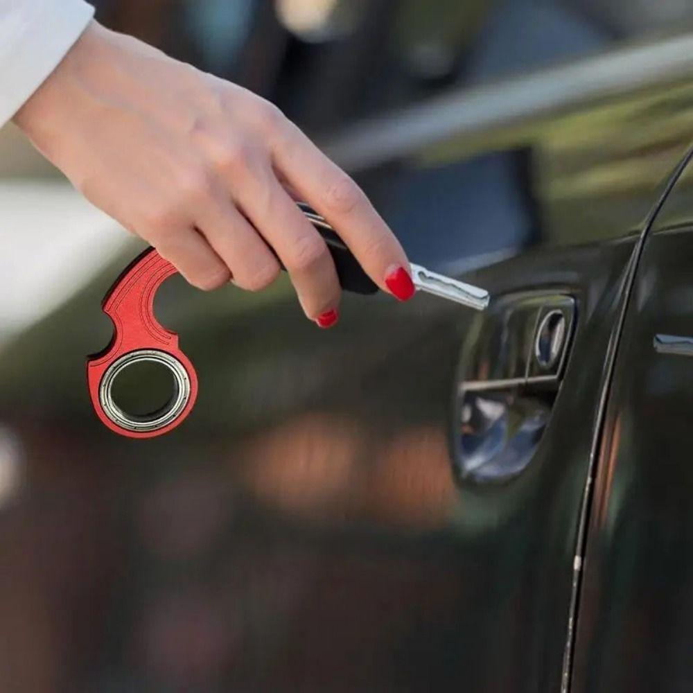 Anti-Anxiety Fidget Spinner Keychain Aluminium Zinc Zinc Alloy Fingertip Rotation Keychain  Party Gift