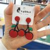 Trendy Funny Fruit Vegetables Acrylic Women's Drop Earrings Cute Strawberry Watermelon Lemon Cherry Dangle Earring Party Jewelry