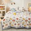 Cute Zoo Animals Print Quilt Bedspreads Children Adults Thin Comforter Summer Quilt Single Double Bed Air-Condition Bed Blanket