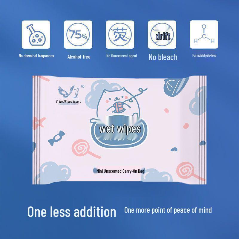 

Portable Baby Face & Hand Wipes - Mini Pack for Infants & Children 10 Wipes - 1 Pack