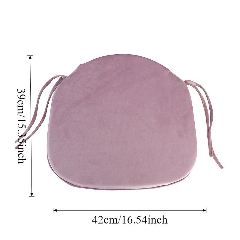 

Non-Slip Dining Chair Seat Pad with Fixed Rope Multi-Color Velvet Chair Cushion Soft Sponge Filling for Home Kitchen Dining Room 42x39cm фиолетовый