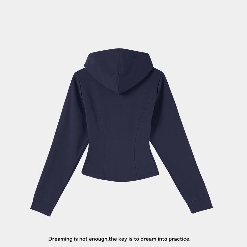 American Retro Classic All-Cotton Slim-Fit Hooded Windproof Sweatshirt Jacket for Autumn/Winter Running
