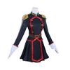 Einzigartiges Anime-Cosplay-Outfit, inspiriert von Tokios Elitesoldaten. Federn und Bänder inklusive. Größen: XS-XXXL