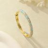 Cloisonne Enamel Enamel Dropped Glaze Bangle Flower Vintage Enamel Floral Bangle Ethnic Style Colorful Oil Drop Bracelet
