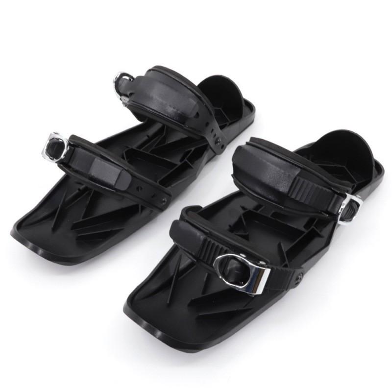 Mini Ski Skates Dual-Board Snow Adults Kids Freestyle Snowboard Shoes Nylon Aluminum Construction