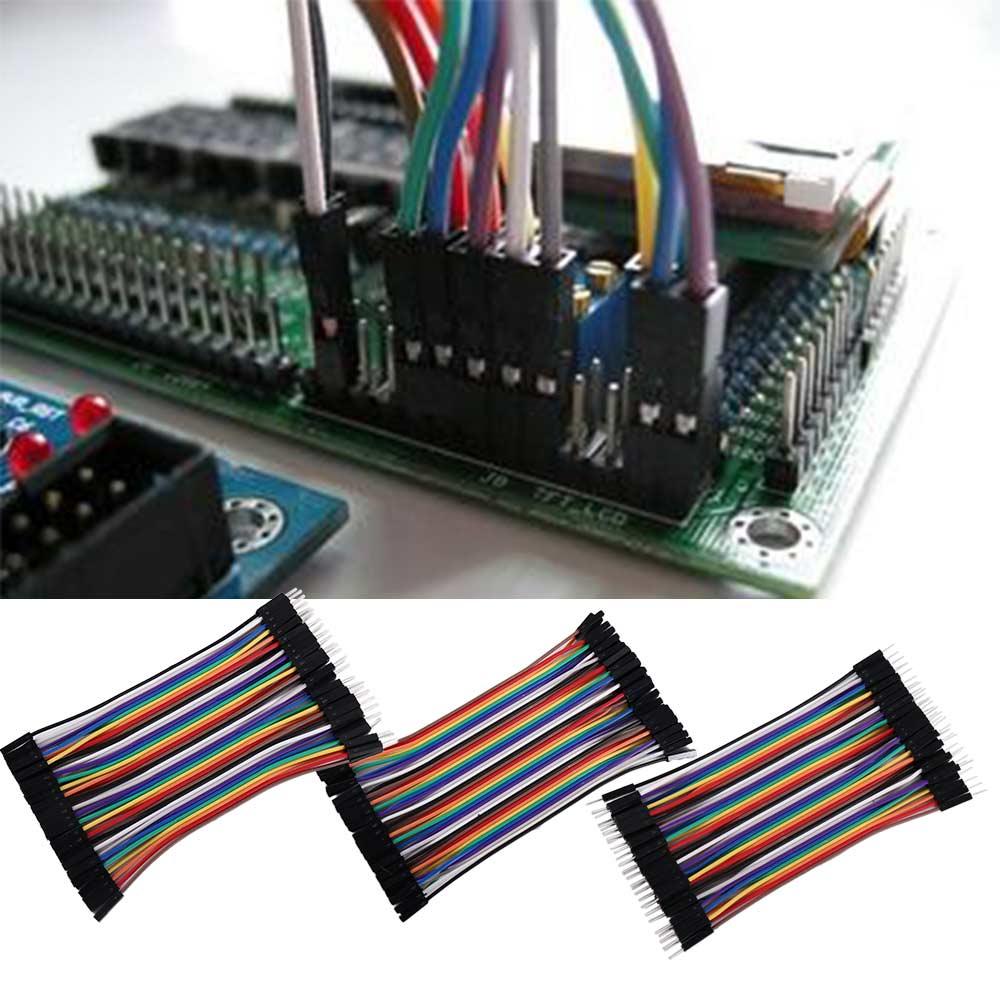Male 40PIN 2.54mm DIY Breadboard Male To  Female Dupont Cable Jumper Wire Electronic Kit Connector