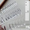 Butterfly-120pcs Long Oval Nail Swatch: High-Transparency Solid Color Cards for Nail Art
