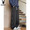 PLAYBOY Men's Fleece-Lined Embroidered Casual Sweatpants