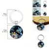 Modern Hummingbird Blossom Alloy Keyring With Glass Finish For Promotional Gifts And Party Favor Use