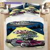 Alien Invasion Monster Car Chase Threepiece Set 1 Duvet Cover 2 Pillowcase Without Core Soft And Comfortable Duvet Cover And Pillowcase