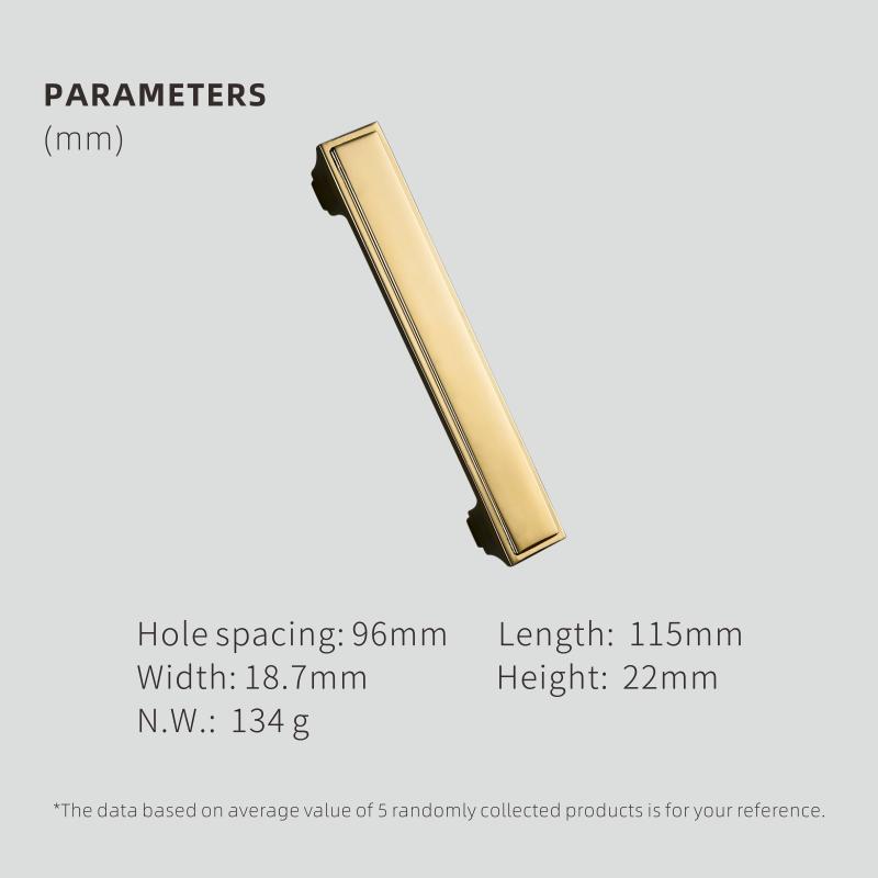 Dooroom Brass Furniture Handles Modern American Shiny Gold PVD Pulls Wardrobe Dresser Cupboard Cabinet Drawer Show Box Knobs