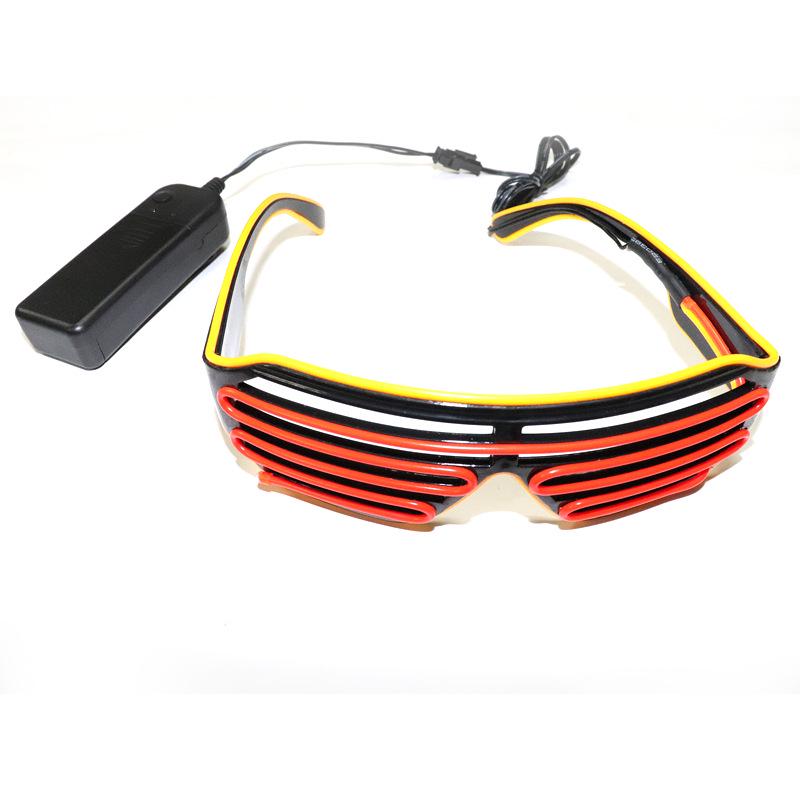 Voice-Controlled LED Trendy Light-Up Shutter Glasses for Festivals