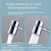1pc 1080° Swivel Stainless Steel Faucet Extender Splashproof Dual Spray Mode Bathroom Sink Accessories Universal, with Adapter