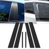 6pcs Carbon Fiber Pillar Posts For Honda Civic 2006~2011 Set Door Trim Cover Kit