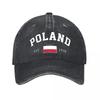 Red Poland Flag Baseball Cap Washed Baseball Cap
