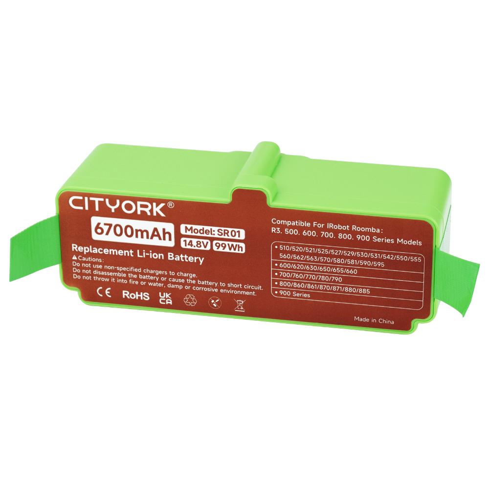 

14,8 В, 6700 мАч, запасной аккумулятор, литий-ионный аккумулятор для iRobot R3 500 600 700 800
