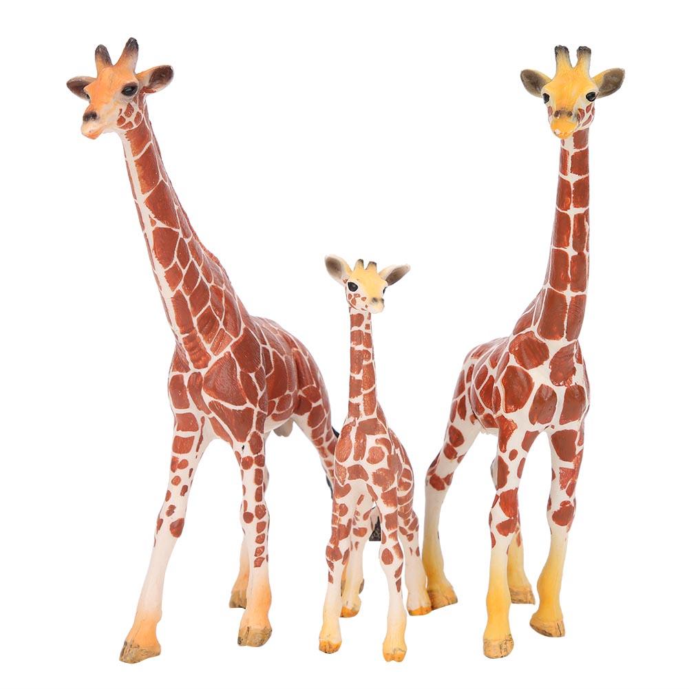 Giraffes Family Animal Figurines Wildlife Models Decoration Children Educational ToyGiraffes Family Set
