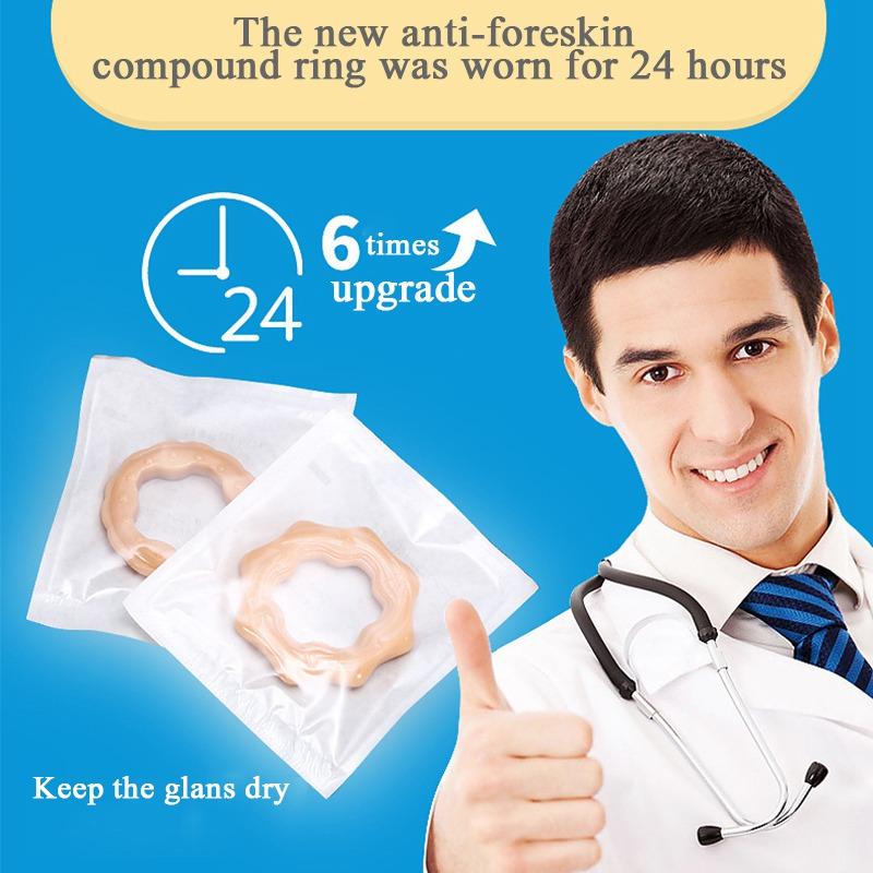1/2 pièces anneau de résistance correcteur de prépuce masculin anneaux de pénis en Silicone retardent l'éjaculation jouets sexuels pour adultes pour hommes anneau de coq quotidien/nuit