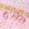 Ocean Style Gold & Silver Nail Art Rivet Set: Seahorse, Seashell, Starfish Designs