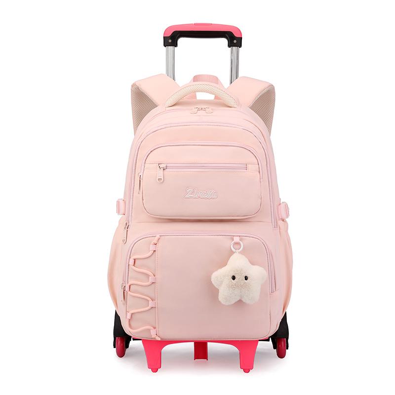 Children School Backpack  For Girls Trolley Bag With Wheels Students Backpack Kids Book Bag Rolling School Bag Wheeled Backpack