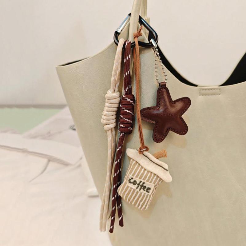 Handmade Nylon Woven Rope Bag Pendant Cute Candy Color Fashion Backpack Handbag Hanging Bags Accessories