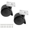 2 stuks BBQ 69827 69828 Vervangende Wielset Voor Weber Voor Spirit 200/300 Grills 4651240551 Vergrendelende Wielen Met Plaat En Schroeven