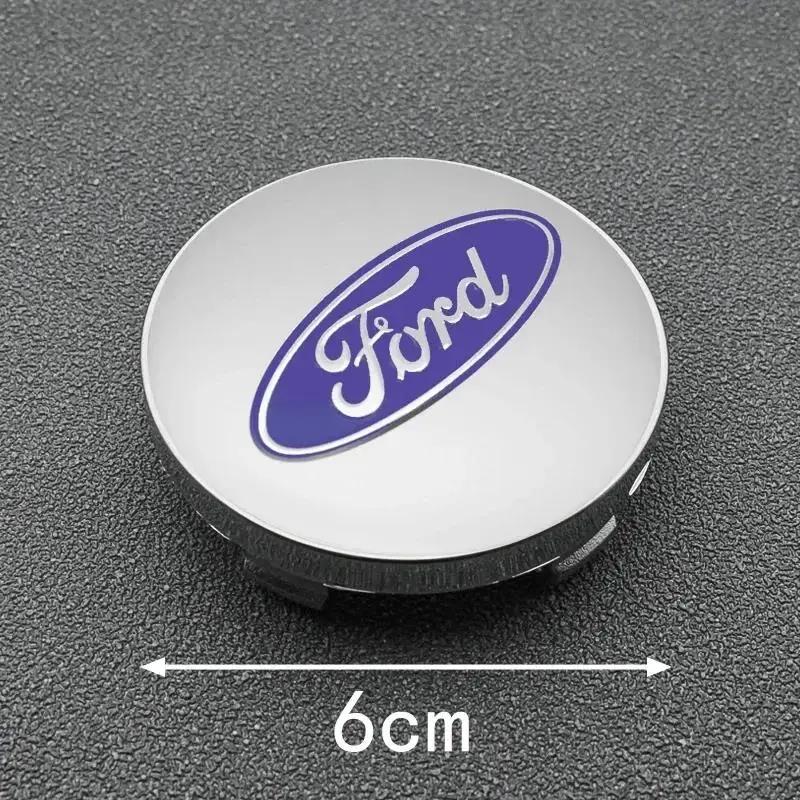 Bilklistermärke 2025 Het 4 st 56mm 60mm Bilfälgnavkåpa För Ford Ranger Focus Kuga Mustang Mondeo Fusion Esco Fälgskydd Emblem