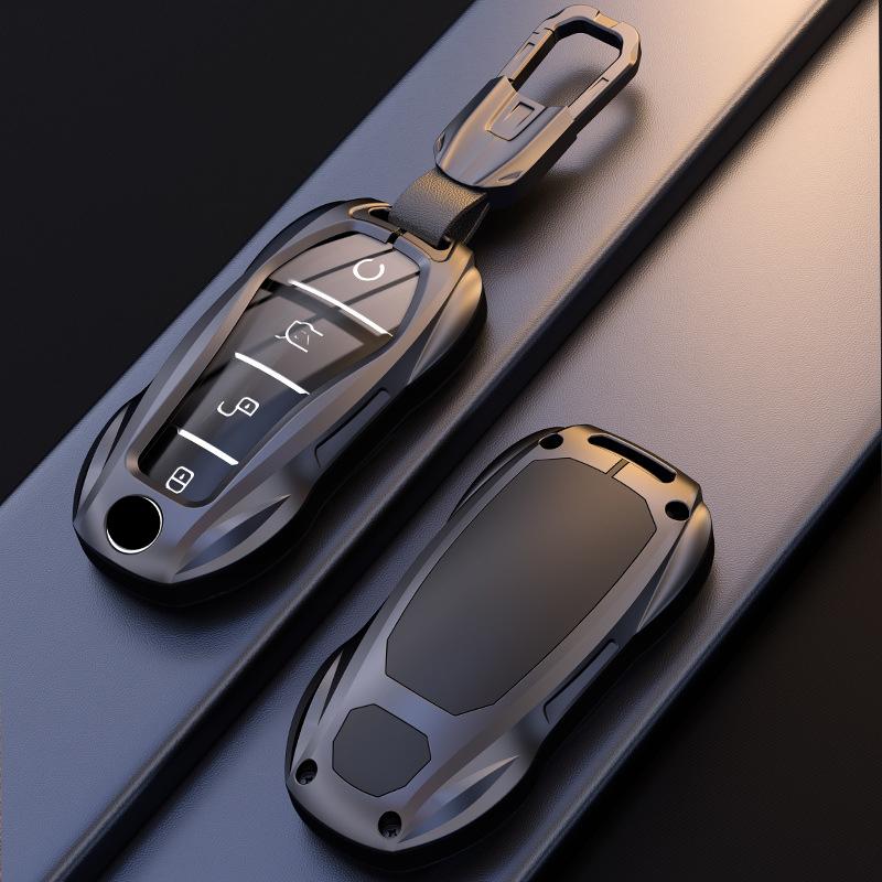 Metal Car Remote Key Cover Case Holder Shell Fob Bag For BYD New ATTO 3 Atto 2 Song Pro Shark 6 Dolphin Mini Seal U Sealion 7 EV
