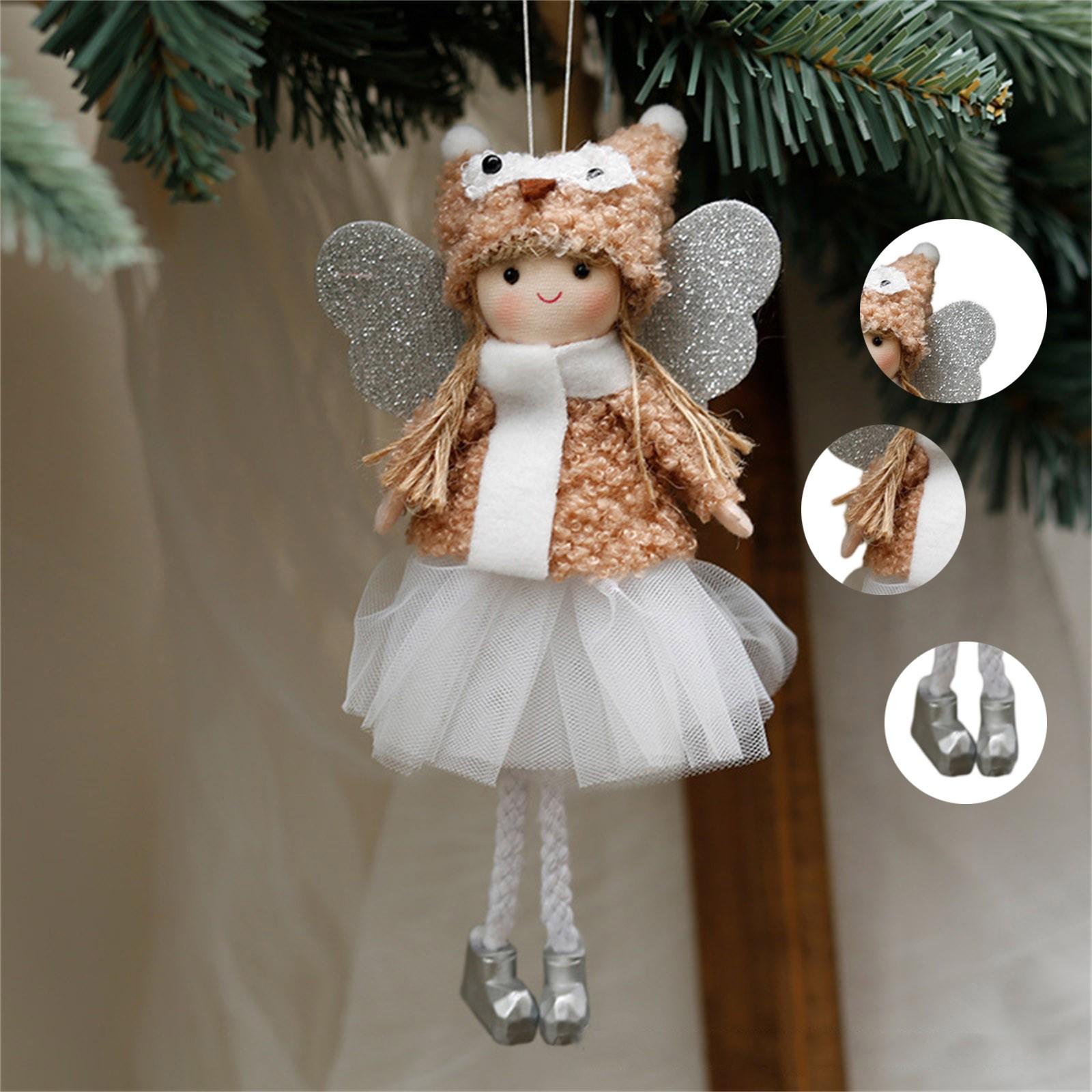 

Рождественские плюшевые куклы-ангела для девочек, украшения, рождественская елка, подвеска, подвесное украшение для дома, новогодний декор, подарки для детей One Size верблюд