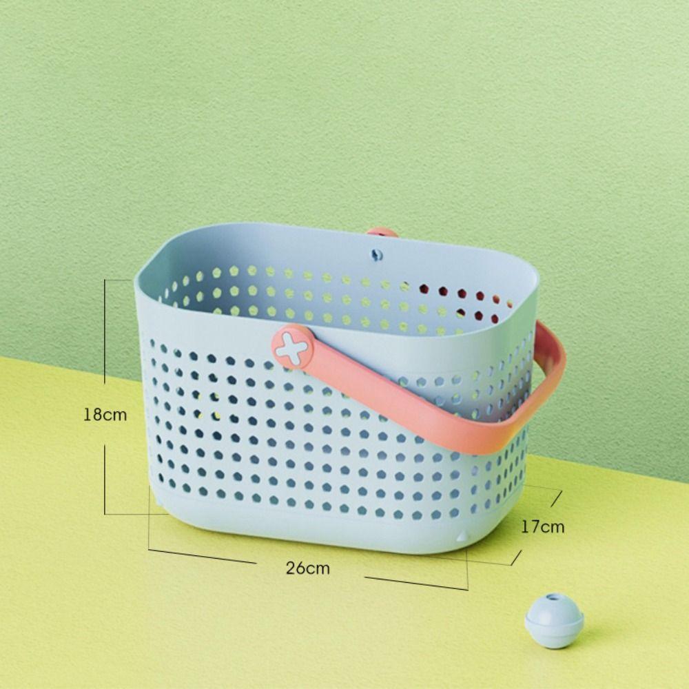 

Многофункциональная корзина для слива воды в ванной с ручками, корзина для ванной, новая бытовая корзина для хранения синий