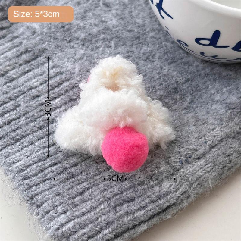 1/2/3Pcs Plush Heart Hair Clips For Women Autumn Winter Fur Hair Crab Clip Elegant Shark Hair Claws Headwear Hair Accessories