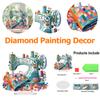 1Set Acrylic Special Shape Flower Sewing Machine Rhinestones Desktop Ornaments Diamond Painting Desktop Decors for Home Office