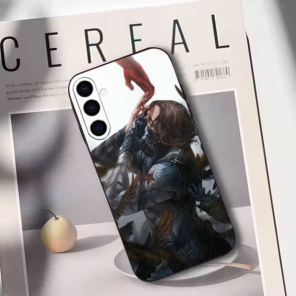 

B-Bucky Barne-Winter S-Soldier Phone Case Black Silicone Soft For Samsung Galaxy A73,A72,A71,A70,A53,A52,A51 Samsung a31