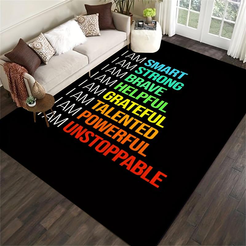 1pc Non-Slip Machine Washable Polyester Door Mat Rug Tapestry for Hallway Aisle Living Room Bedroom Foyer Outdoor Patio Garden Courtyard