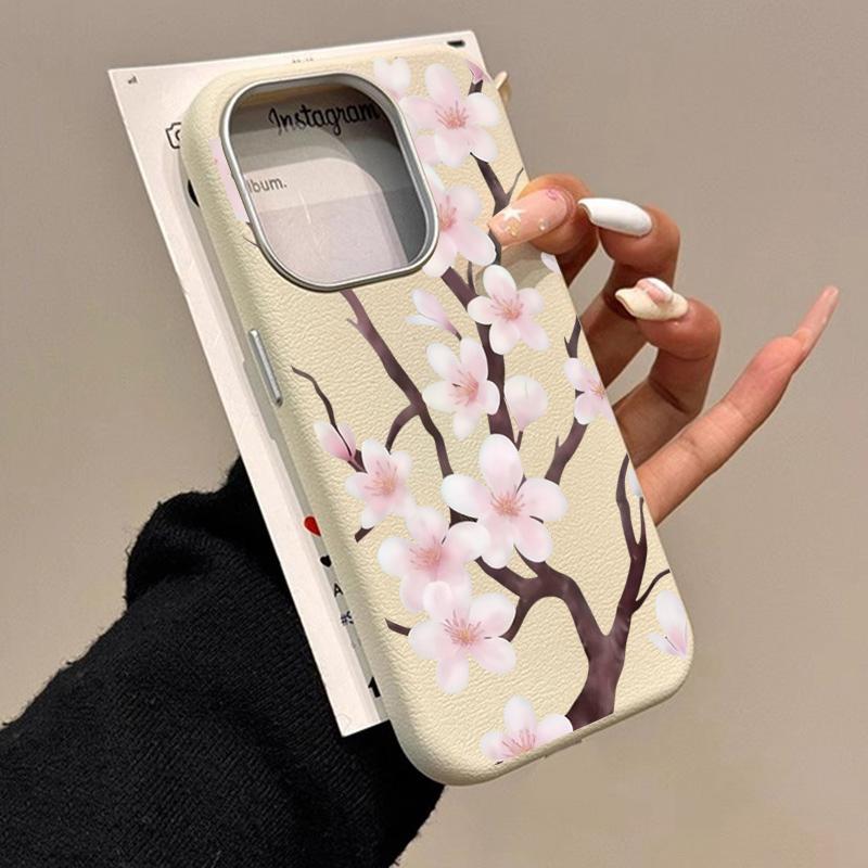 Litschi-Muster Handyhülle Für iPhone 11 12 13 14 15 16 17 Pro Max XS XR X 7 8 Plus 16E Air Mit Blumenmuster Weiche Silikonhülle