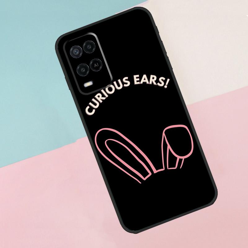 Bunny Rabbit Ears For Oppo A16 A76 A96 A15 A80 A60 A40 A94 A54 A98 A78 A18 A38 A58 A17 A77 A74 A57S Phone Case