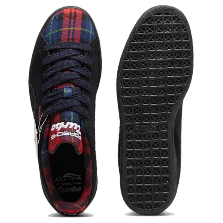 Porsche Legacy X Puma Suede Classic Tartan - Black Unisex Sneakers Redmazing 308417-02